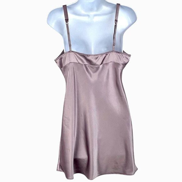 Victorias Secret Angels Satin Bow Slip Dress M Pink Adjustable Straps EUC - Picture 3 of 10